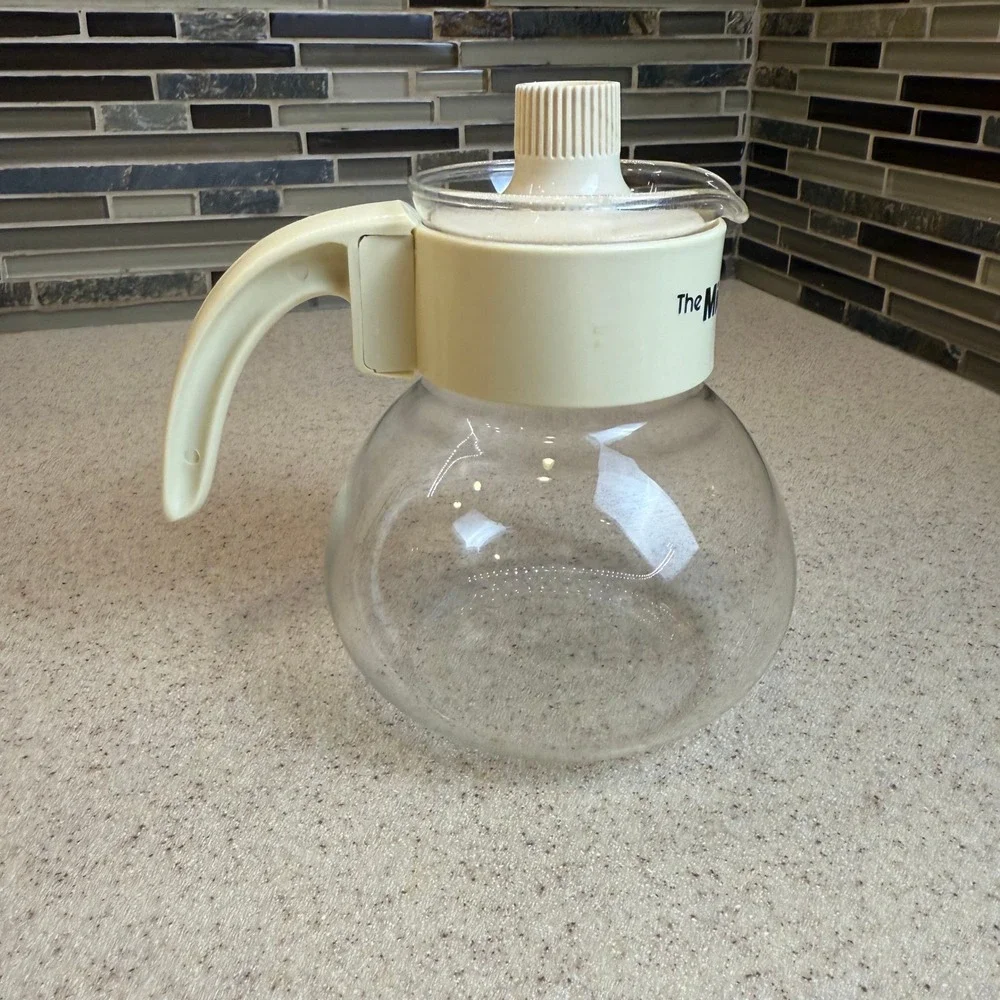 Vintage Gemco‎ Micro-Kettle Heat Resistant Glass Tea Pot & Sugar Pourer Set 6.5